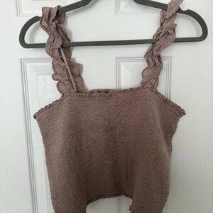 Aerie Ruffle Crop Top